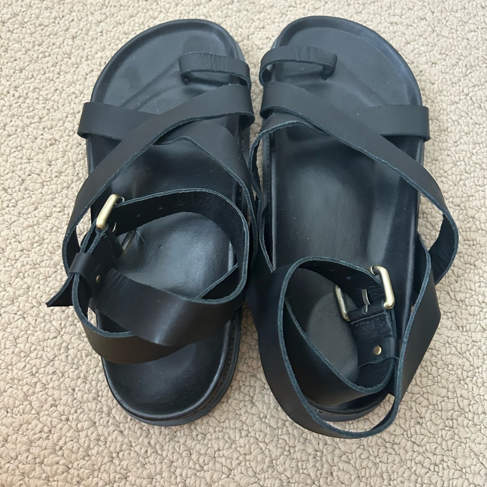 Black Strappy Sandals - Picture 7 of 10